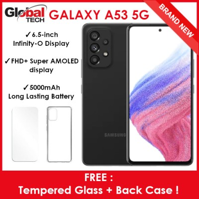 三星Galaxy A53 5G 128GB或256GB（免费：钢化玻璃+后盖）